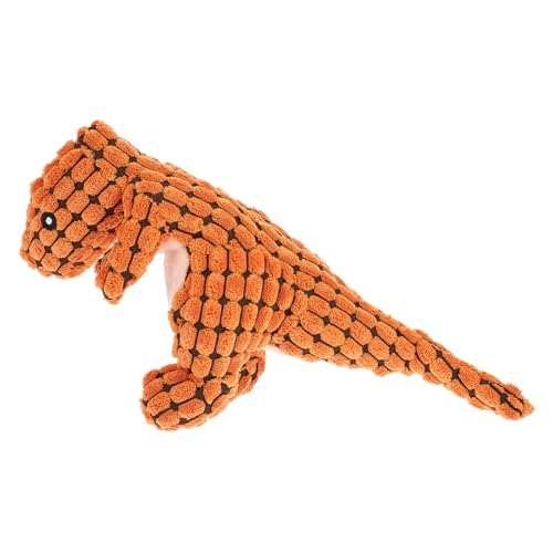 HAPINARY Interaktives Hundespielzeug Quietschendes Kauspielzeug Für Hunde Orangefarbenes Plüsch-Dinosaurier-quietschspielzeug HAPINARY Interaktives Hundespielzeug Quietschendes Kauspielzeug Für Hunde Orangefarbenes Plüsch-Dinosaurier-quietschspielzeug von HAPINARY