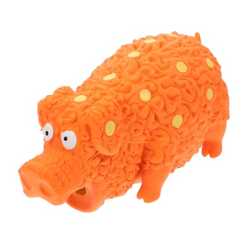 HAPINARY Quietschendes Latex Kauspielzeug für Kleine Hunde und Welpen Strapazierfähiger Biegsamer Molaren Spielball in Leuchtendem Orange Fördert Spielerisches Training und Zahngesunde von HAPINARY