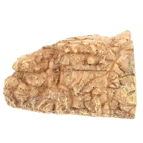 HAPINARY Reptilien Versteck aus Resin Sicheres Versteck Höhle und Sonnenplatz für Schildkröten und Reptilien Natürliche Terrarien Dekoration für Aquarien und Terrarien Graue Felsoptik von HAPINARY