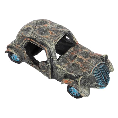 HAPINARY Resin Aquarium Ornament Auto Wrack Deko Fisch Tank Versteck Höhle für Garnelen Kleine Landschaft Dekoration und Sicher HAPINARY Resin Aquarium Ornament Auto Wrack Deko Fisch Tank Versteck Höhle für Garnelen Kleine Landschaft Dekoration und Sicher von HAPINARY