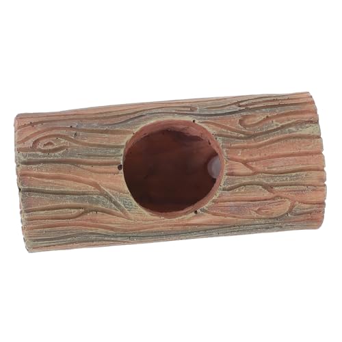 HAPINARY Resin Baumstamm Versteck für Reptilien mit Saugnäpfen Langlebiges Terrarium Versteck und Klettermöbel für Leopardgeckos Krabben und Aquarium Dekoration von HAPINARY