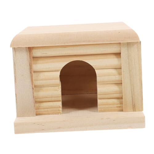 HAPINARY Robustes Hamsterhaus aus Natürlichem Holz Abnehmbares Spielhaus und Versteck für Kleine Nager Multifunktionale Plattform Leicht zu Reinigen Geeignet als Sicheres Zuhause für von HAPINARY
