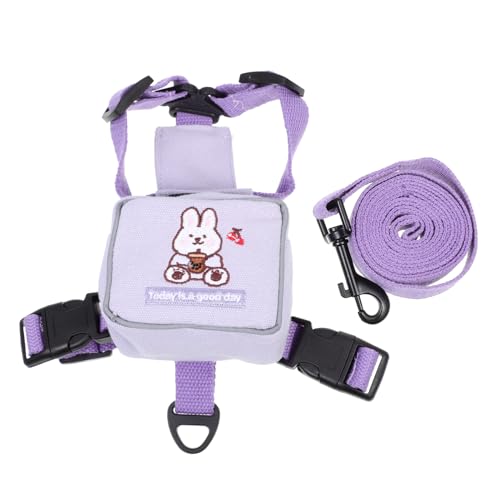 HAPINARY Rucksack Für Haustiere Haustier-Hamster-Kleidung Haustier Hund Cartoon Rucksack Wanderrucksack Für Hunde Rucksack Leine Kaninchen Reisen Polyester Violett Katzenrucksack Hündchen von HAPINARY