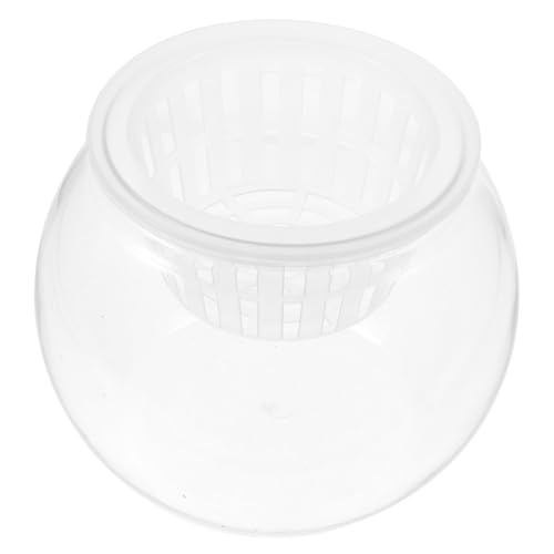 HAPINARY Transparenter Runder Aquarientank Aus Stabilem Kunststoff Für Desktop Pflegeleichtes Design Für Hydroponik Und Dekoration Im Büro Oder Zuhause Große Sichtbarkeit Der Fische von HAPINARY