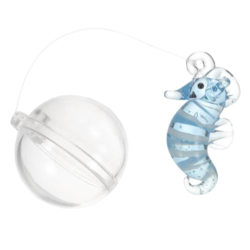HAPINARY Schwimmendes Aquarium-Ornament Glasanhänger Mit Leuchtendem Seepferdchen Dekoration Für Aquarien Installieren Reinigen von HAPINARY