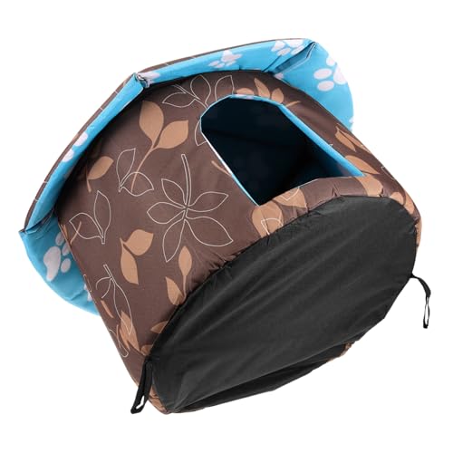 HAPINARY Semi Geschütztes Katzenhaus aus Wasserdichtem Oxford Abnehmbares und Warmes Pet Nest für Katzen und Kleine für Innen und Außenbereiche von HAPINARY