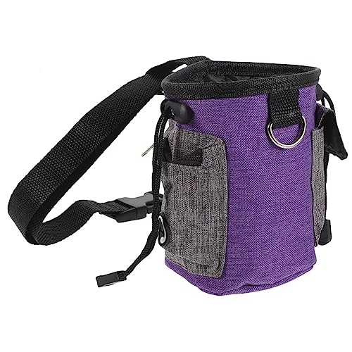 HAPINARY Snackpaket Für Haustiere Hundetrainingstasche Leckerlibeutel Für Haustiere Reiseset Für Hunde Tasche Für Hundespaziergang Hundetasche Haustiertasche Gürtel Oxford-Stoff Violett von HAPINARY