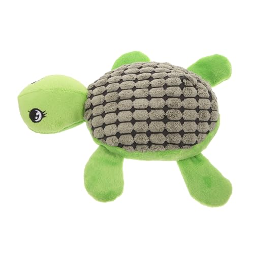 HAPINARY Squeaky Schildkrötenform Interaktives Kauspielzeug für Kleine für Welpen Sicheres und Langlebiges Plüschspielzeug mit Quietscher Fördert das Kauen Zahnpflege von HAPINARY