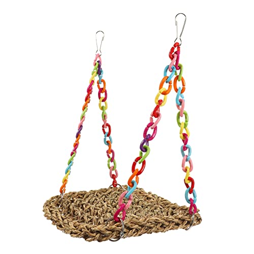 HAPINARY Hängendes Vogelspielzeug Für Papageien Kuscheliges Nest Aus Naturmaterial Sicher Zu Befestigen Am Käfig Geeignet Für Spielende Vögel von HAPINARY