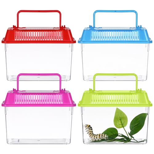 HAPINARY 4 Stück Tragbares Mini-Aquarium Für Haustiere Meeresplattform Aquarium Zuchtbecken Schildkrötenträger Tieraquarium- Schlangen-Terrarium-Lebensraum Mit Deckel HAPINARY 4 Stück Tragbares Mini-Aquarium Für Haustiere Meeresplattform Aquarium Zuchtbecken Schildkrötenträger Tieraquarium- Schlangen-Terrarium-Lebensraum Mit Deckel von HAPINARY