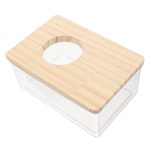 HAPINARY Transparenter Hamster Sandbad Behälter Kleintier Badehaus mit Sicherer für Hamster und Kleine Haustiere Geeignet für Gehege und Pflege von HAPINARY
