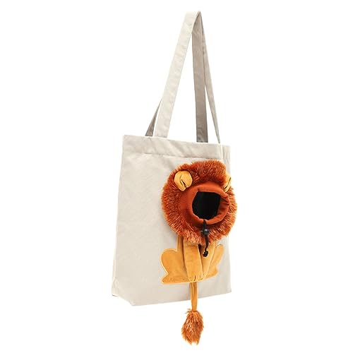 HAPINARY Collapsible Canvas Cat Bag Löwen-Tragetasche Für Kleine Haustiere Atmungsaktive Umhängetasche Für Ausflüge Und Mit Katzen Und Hunden HAPINARY Collapsible Canvas Cat Bag Löwen-Tragetasche Für Kleine Haustiere Atmungsaktive Umhängetasche Für Ausflüge Und Mit Katzen Und Hunden von HAPINARY