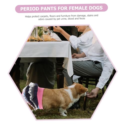HAPINARY Waschbare atmungsaktive saugfähige Windelhosen für Hündinnen Komfortable Pet Underwear für täglichen Gebrauch Wiederverwendbare Hygiene Unterhose für weibliche Hunde von HAPINARY