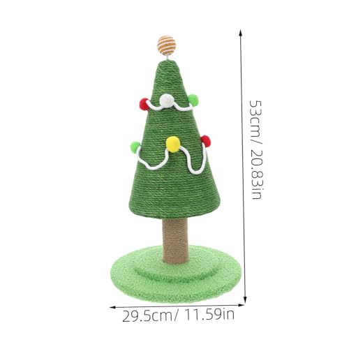HAPINARY Weihnachtsbaumkatze Ball Sisal Cat Kratzerpfosten Kätzchenzubehör Katzenkratzbäume für Wohnungskatzen wiederverwendbarer Kratzbaum Katzenkratzer -Postbaum Schaum Grün von HAPINARY