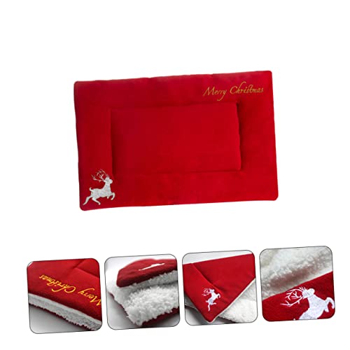 HAPINARY Weihnachtsmatte Für Haustiere Kissencouch Weihnachtshundedecke Wärmende Katzenbettauflage Futter Für Haustierbetten Haustier Beruhigendes Bett Kopfkissen Die Katze Rot Stoff HAPINARY Weihnachtsmatte Für Haustiere Kissencouch Weihnachtshundedecke Wärmende Katzenbettauflage Futter Für Haustierbetten Haustier Beruhigendes Bett Kopfkissen Die Katze Rot Stoff von HAPINARY