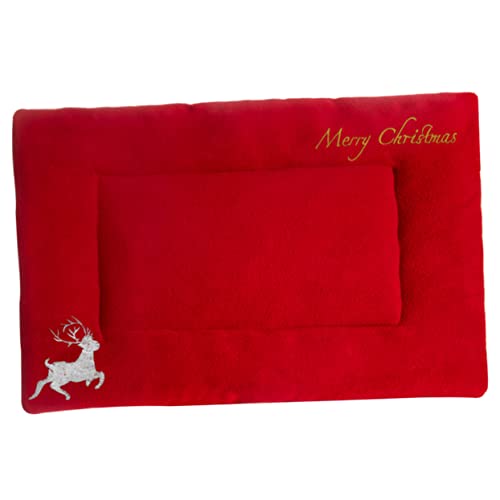 HAPINARY Haustier Plüsch Kissen Waschbar Weihnachten Haustier Matte Verdickt Matratze Bett Hirsch Stickerei HAPINARY Haustier Plüsch Kissen Waschbar Weihnachten Haustier Matte Verdickt Matratze Bett Hirsch Stickerei von HAPINARY