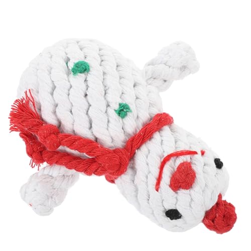 HAPINARY Woven Baumwoll-hundespielzeug Schneemannform Kauspielzeug für Welpen Zahnpflege Sicher Strapazierfähig für Kleine bis Mittelgroße Hunde HAPINARY Woven Baumwoll-hundespielzeug Schneemannform Kauspielzeug für Welpen Zahnpflege Sicher Strapazierfähig für Kleine bis Mittelgroße Hunde von HAPINARY