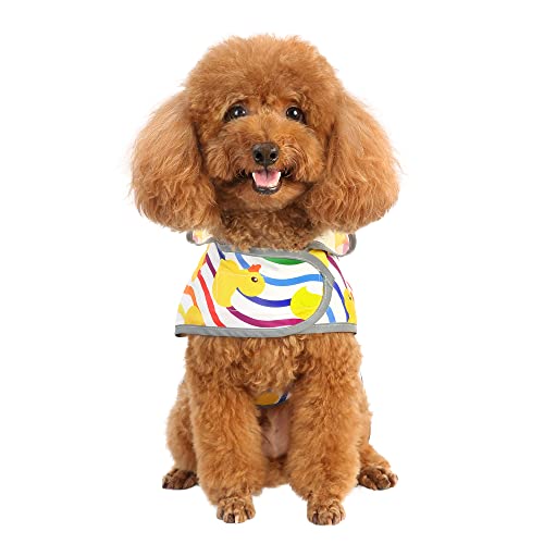 Hunde-Regenmäntel für mittelgroße Hunde, wasserdicht, mittelgroße Hunde-Regenmantel mit Kapuze und Loch, reflektierender Haustier-Regenmantel für Hunde von HAPPIERE