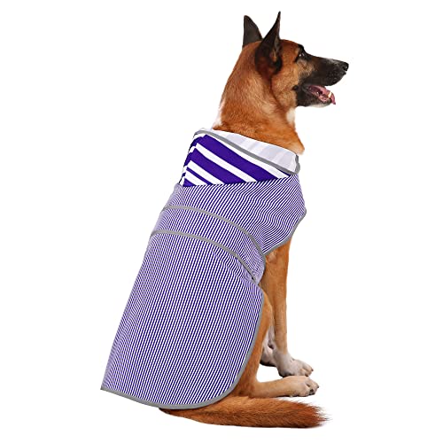 XXL Hunderegenjacke für große Hunde, wasserdichter großer Hunderegenmantel mit reflektierendem Hoodie und Leinenloch, Slicker Poncho Regenmantel für Hunde XXL Hunderegenjacke für große Hunde, wasserdichter großer Hunderegenmantel mit reflektierendem Hoodie und Leinenloch, Slicker Poncho Regenmantel für Hunde von HAPPIERE