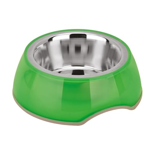 Happinesque Hundenapf aus Edelstahl, Katzennäpfe mit Pellucid transparentem Kunststoff (1 Stück) – kippsicherer rutschfester großer Wassernapf für Hunde, Katzen-Wassernapf, spülmaschinenfest, 900 ml von HAPPINESQUE