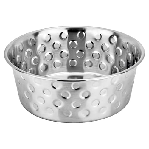 Happinesque Schwere Edelstahl-Hundenäpfe | Katzennäpfe (1 Stück) – rutschfester Wassernapf für Hunde | Katzen-Wassernapf – spülmaschinenfest – 600 ml – 14 cm Durchmesser (elegante Candy Dots) von HAPPINESQUE