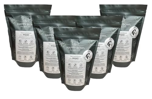 Happy Bowl - Trockenbarf Pferd - Vorteilspack 5x500g - Alleinfuttermittel für Hunde auf Basis natürlicher Inhaltsstoffe - Trockenfutter, Nassfutter oder Barf-Ersatz Happy Bowl - Trockenbarf Pferd - Vorteilspack 5x500g - Alleinfuttermittel für Hunde auf Basis natürlicher Inhaltsstoffe - Trockenfutter, Nassfutter oder Barf-Ersatz von HAPPY BOWL Feed your way!