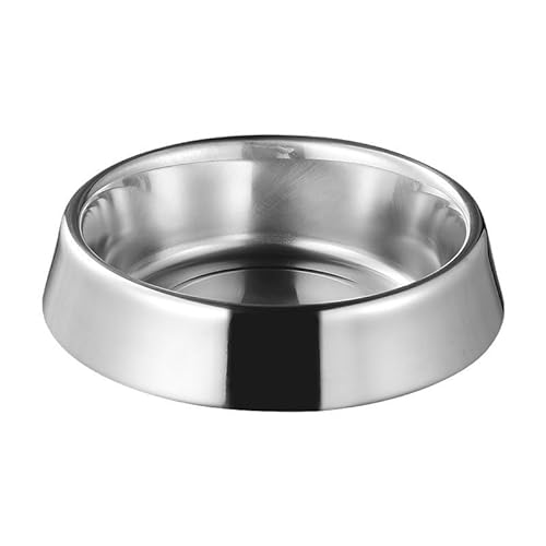 2 Stück Edelstahl Haustier-Katzennäpfe mit rutschfestem Boden (S-220ML) von HAPPY HACHI