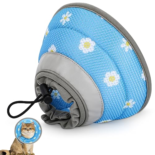 HAPPY HACHI Halskrause Katze, Weich Einstellbarer Halskrause für Katzen Katzenkragen Nach Operationen und Verletzungen, Verhindert das Lecken von Wunden Katzenkragen (Blau, S) HAPPY HACHI Halskrause Katze, Weich Einstellbarer Halskrause für Katzen Katzenkragen Nach Operationen und Verletzungen, Verhindert das Lecken von Wunden Katzenkragen (Blau, S) von HAPPY HACHI