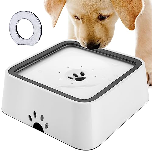 HAPPY HACHI Wassernapf Hund ohne Sabbern 2L, Trinknapf Hund Anti Schlabber mit Karbonfilter, Slow Wassernapf fur Hund mit rutschfest, Auslaufsicher Wassernapf Haustiere fur lnnen von HAPPY HACHI