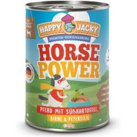 HAPPY JACKY Nassfutter Hypoallergen Pferd mit Süßkartoffel 12x410 g von HAPPY JACKY