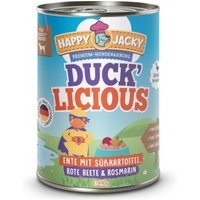 HAPPY JACKY Nassfutter Monoprotein Ente und Süßkartoffel 12x410 g von HAPPY JACKY