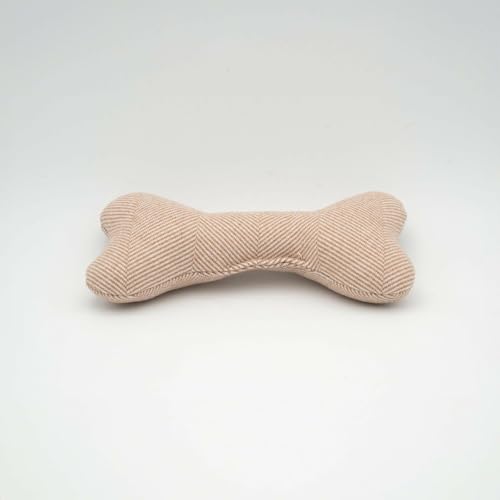 HAPPY JACKY Stoffspielzeug Stoffspielzeug für Hunde in Knochenform beige | Ideal für Kau- und Wurfspiele | Perfekt für kleine bis große HundeHunde Knochen beige von HAPPY JACKY