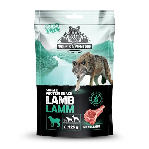 Wolf's Adventure Single Protein Snack 6x125g Lamm pur von HAPPY JACKY