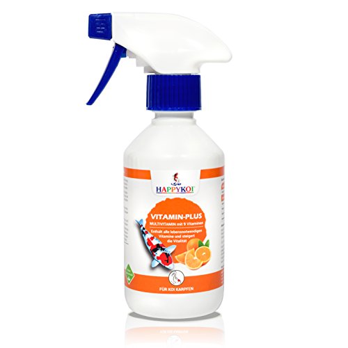 HAPPYKOI® Vitamin-Plus Futterzusatz flüssiges Ergänzungsfuttermittel für Koi Fisch (250 ml) von HAPPYKOI