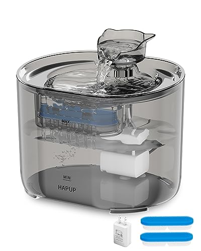 HAPUP Katzenbrunnen Katzen Trinkbrunnen für Katze 2,2L Automatisch Wasserbrunnen für Katzen Leiser Katzentrinkbrunnen mit Aktivkohlefilter Intelligente Pumpe HAPUP Katzenbrunnen Katzen Trinkbrunnen für Katze 2,2L Automatisch Wasserbrunnen für Katzen Leiser Katzentrinkbrunnen mit Aktivkohlefilter Intelligente Pumpe von HAPUP