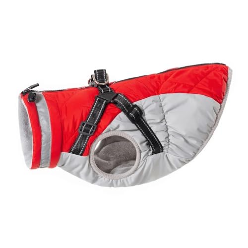 Außen wasserdichte Reißverschlusshund Jacke Winter Warmer Chihuahua Französisch Bulldog Schnauzer Pudelmantel Mit Gurt,Rot,XL Außen wasserdichte Reißverschlusshund Jacke Winter Warmer Chihuahua Französisch Bulldog Schnauzer Pudelmantel Mit Gurt,Rot,XL von HAQEPO