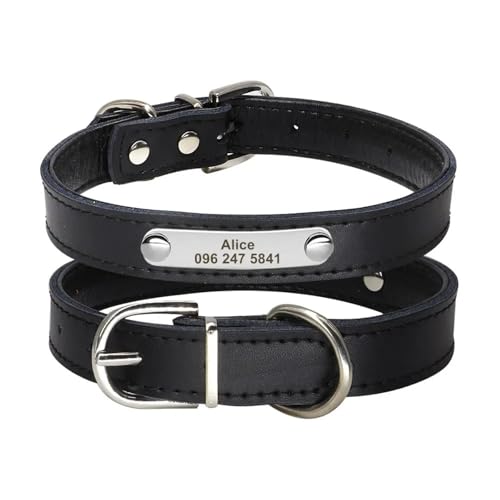 Benutzerdefinierte Einstellbare PU-Leder Verlorene Pudel Bulldogge Chihuahua Beagle Name Telefonnummer Trainingskragen,Schwarz,Xs Benutzerdefinierte Einstellbare PU-Leder Verlorene Pudel Bulldogge Chihuahua Beagle Name Telefonnummer Trainingskragen,Schwarz,Xs von HAQEPO