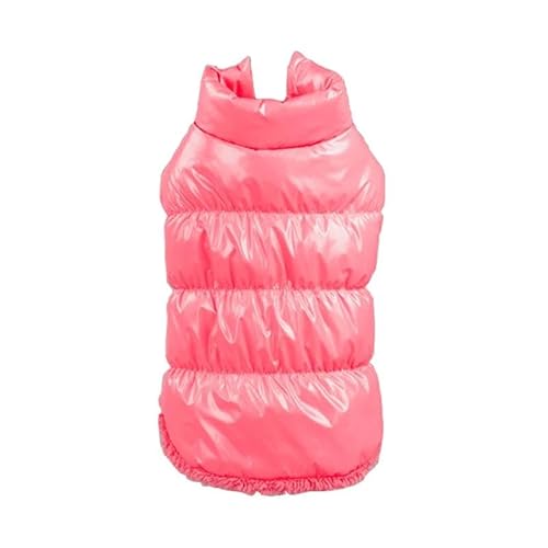 Einfarbige Daunenjacke Für Haustiere, Warme Winterkleidung Für Katzen Und Hunde, Wind- Und wasserdichte Outdoor-Haustierjacke Für Yorkshire Shih Tzu, Chihuahua, Mops,A,L von HAQEPO