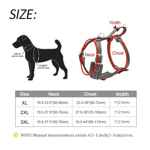 Einstellbarer Echtes Leder Großes Hundetraining -Kabelbaumweste Mit Schnellem Kontrollgriff Für Deutsche Shepherd Labrador Bulldogge,Braun,XL Einstellbarer Echtes Leder Großes Hundetraining -Kabelbaumweste Mit Schnellem Kontrollgriff Für Deutsche Shepherd Labrador Bulldogge,Braun,XL von HAQEPO