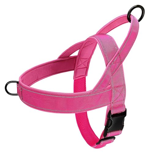 Einstellbarer Haustier -Wandertraining Kabelbaum Weste Outdoor Reflective No Pull Nylon Hunde Sicherheitsgurt Für Bulldogs Deutsche Hirten,A,XL von HAQEPO