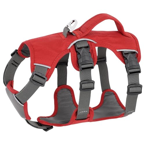 Einstellbarer Nylon Im Freien Reflektierend Wasserdicht Ohne Ziehen Deutsch Schäferhirt Labrador Wandertraining Kabelbaumweste Mit Griff,Rot,M Einstellbarer Nylon Im Freien Reflektierend Wasserdicht Ohne Ziehen Deutsch Schäferhirt Labrador Wandertraining Kabelbaumweste Mit Griff,Rot,M von HAQEPO