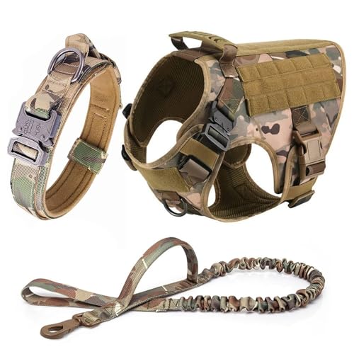 Einstellbarer Nylon Militärtaktisch Deutsch Schäferhund Labrador Camping Training Jagd Jagd Walking Gurtziel -Leine Set Mit Griff,A,M Einstellbarer Nylon Militärtaktisch Deutsch Schäferhund Labrador Camping Training Jagd Jagd Walking Gurtziel -Leine Set Mit Griff,A,M von HAQEPO