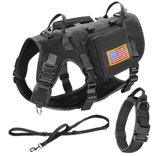 Großer Hund, Labrador, Deutscher Schäferhund, Training, Camping, Jagdgeschirr, Militärisches Taktisches Haustiergeschirr, Halsband-Leine-Set, Verstellbares Nylon-Haustiergeschirr, Halsband-Leine- Großer Hund, Labrador, Deutscher Schäferhund, Training, Camping, Jagdgeschirr, Militärisches Taktisches Haustiergeschirr, Halsband-Leine-Set, Verstellbares Nylon-Haustiergeschirr, Halsband-Leine- von YHTAKF