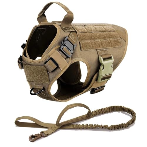 Großer Hund Im Freien Im Freien Für Jagd Camping -Kabelbaumweste Einstellbares Nylon -Hundegier Und Leine Für Deutsche Schäferhund Labrador,Khaki,M Großer Hund Im Freien Im Freien Für Jagd Camping -Kabelbaumweste Einstellbares Nylon -Hundegier Und Leine Für Deutsche Schäferhund Labrador,Khaki,M von HAQEPO