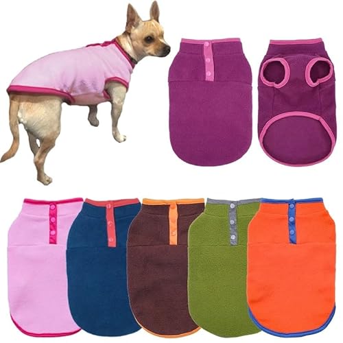Herbst Und Winter Weiches Fleece Warmes Hund Katze Weste Shih Tzu Chihuahua Mops Französisch Bulldog Jacke Mantel Haustier,A,M von HAQEPO