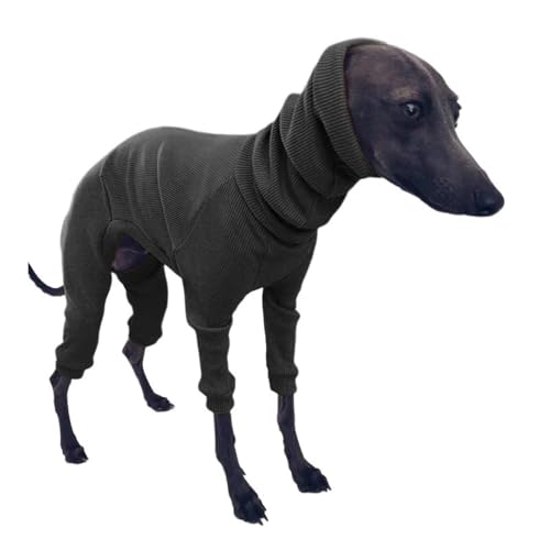 Herbst Winter Hoher Kragen Warm Warm Greyhound Whippet Jumpsuit Rippen Pet Vierbeinige Pyjama Mittelgroße Hundemantelkleidung,Schwarz,M Herbst Winter Hoher Kragen Warm Warm Greyhound Whippet Jumpsuit Rippen Pet Vierbeinige Pyjama Mittelgroße Hundemantelkleidung,Schwarz,M von HAQEPO