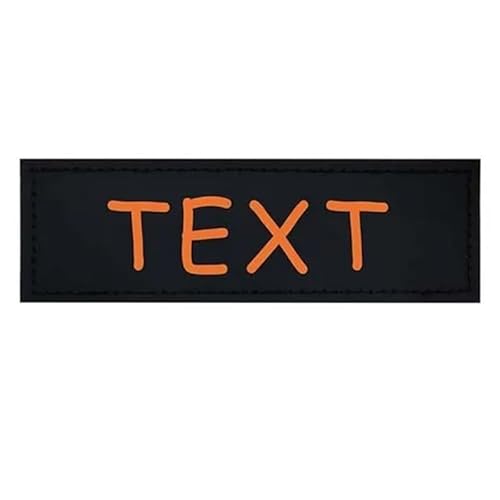 Hundegeschirr-Aufkleber, personalisierbar, K9, buntes Muster, Etiketten für mittelgroße bis große Hunde, Orange, 16 x 5 cm, 2 Stück von HAQEPO