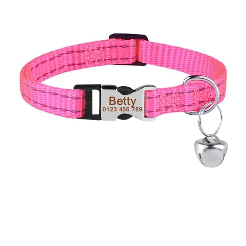Hundehalsband mit Gravur, Nylon, Katzen- und Hundehalsband, verstellbar, Anti-Verlust-Halsband, reflektierend, für den Außenbereich, für Chihuahua, Mops, Labrador, D, S, 19–32 cm Hundehalsband mit Gravur, Nylon, Katzen- und Hundehalsband, verstellbar, Anti-Verlust-Halsband, reflektierend, für den Außenbereich, für Chihuahua, Mops, Labrador, D, S, 19–32 cm von HAQEPO
