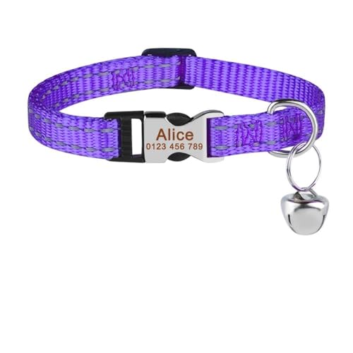 Hundehalsband mit Gravur, Nylon, Katzen- und Hundehalsband, verstellbar, Anti-Verlust-Halsband, reflektierend, für den Außenbereich, für Chihuahua, Mops, Labrador, K, S, 19–32 cm Hundehalsband mit Gravur, Nylon, Katzen- und Hundehalsband, verstellbar, Anti-Verlust-Halsband, reflektierend, für den Außenbereich, für Chihuahua, Mops, Labrador, K, S, 19–32 cm von HAQEPO