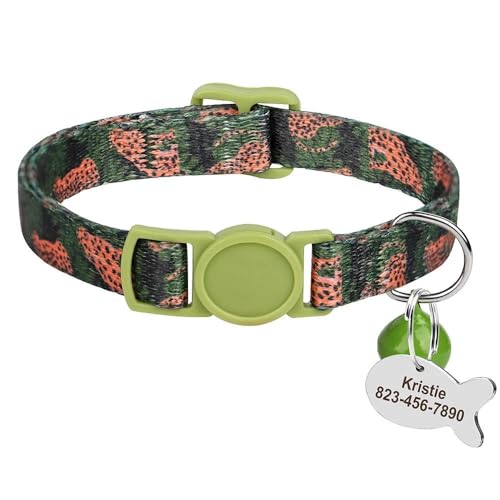 Hundehalsband und Katzen, schnell zu lösen, personalisierbar, verstellbares Haustierhalsband mit gravierter ID-Tage, Glocke, für kleine Hunde, Katzen, für Chihuahua, Mops, Labrador, G, S Hundehalsband und Katzen, schnell zu lösen, personalisierbar, verstellbares Haustierhalsband mit gravierter ID-Tage, Glocke, für kleine Hunde, Katzen, für Chihuahua, Mops, Labrador, G, S von YHTAKF